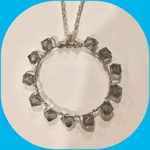 Wire Wrapped Swarovski Crystal Necklace